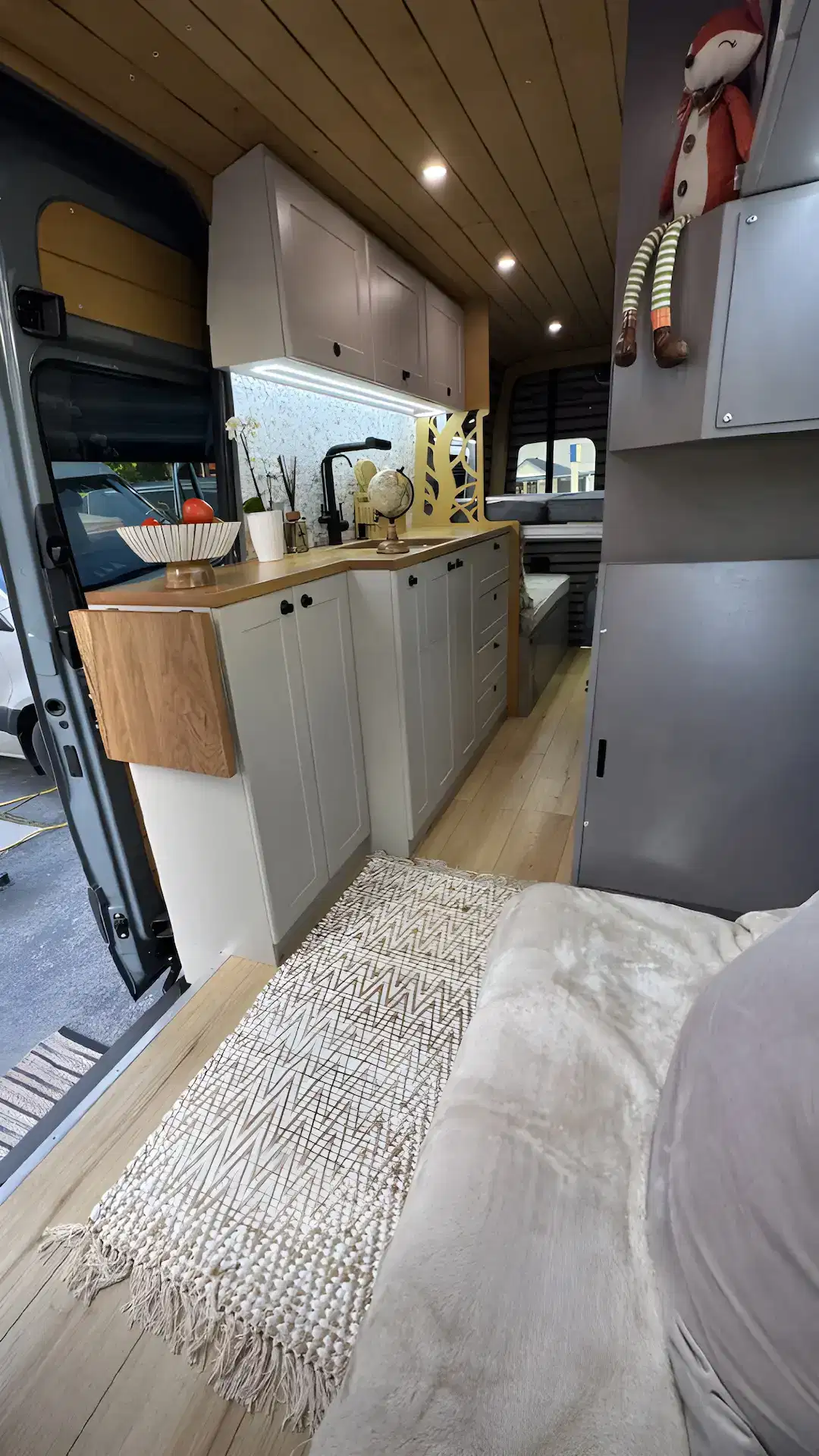 Overhead view of kitchen