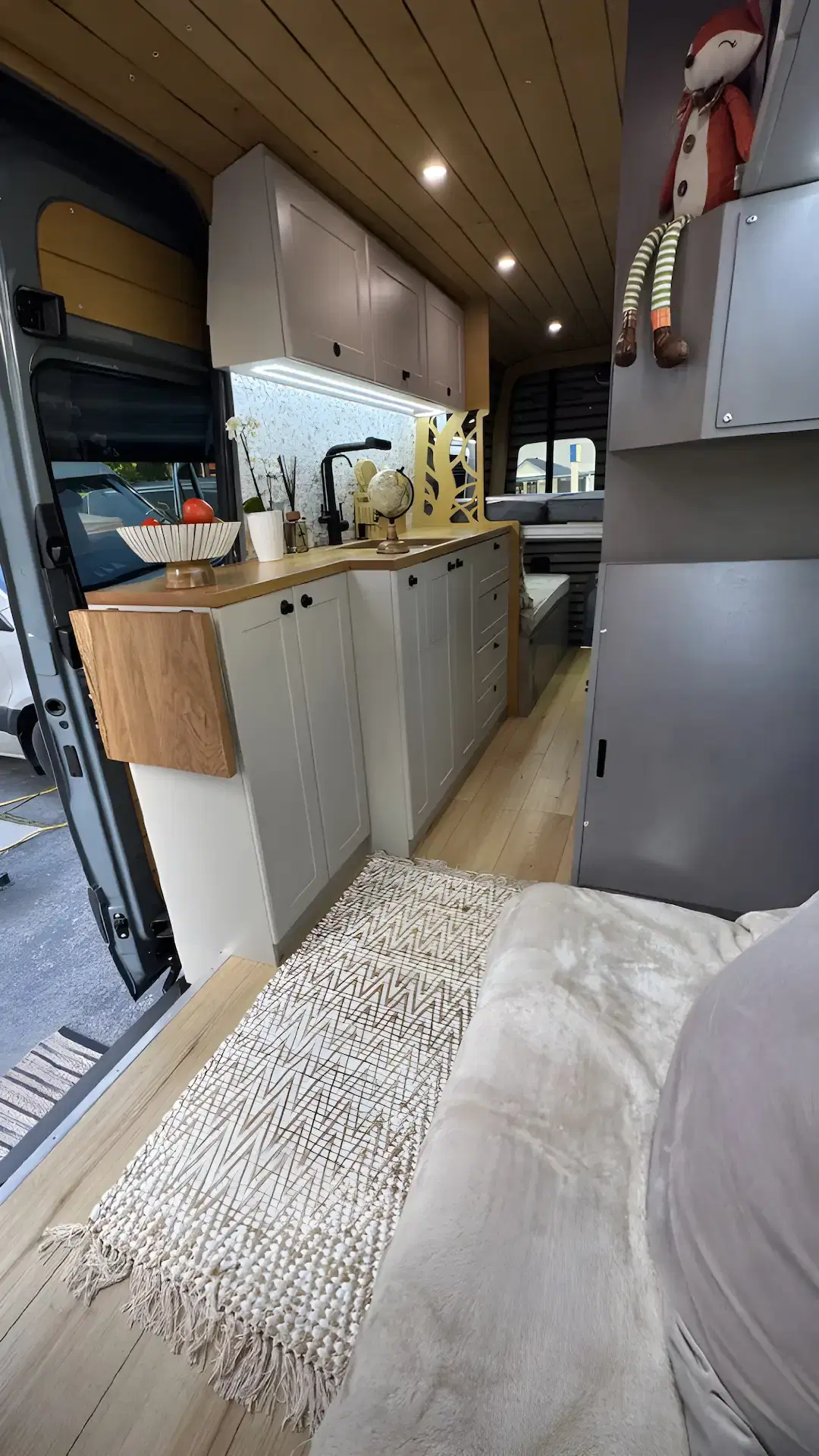 Overhead view of kitchen