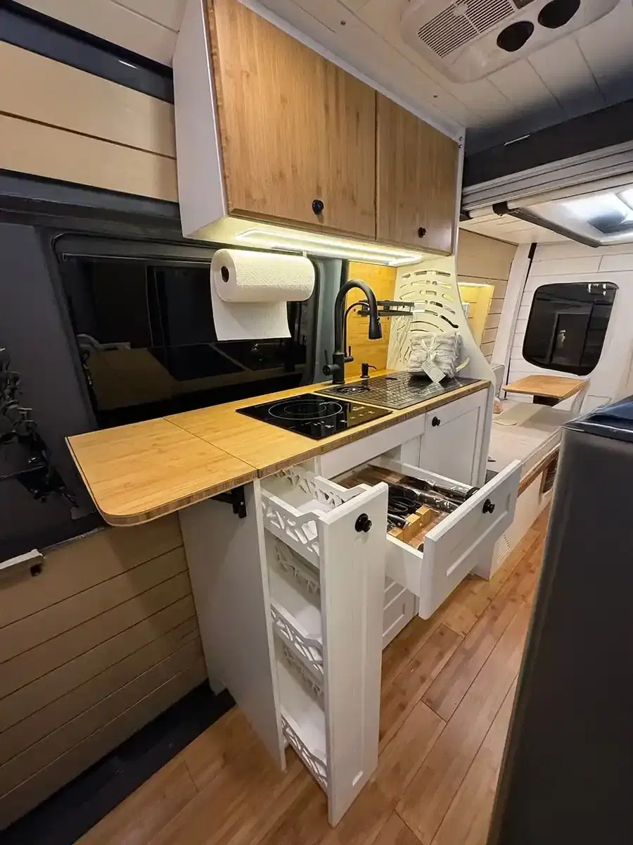 Overhead view of kitchen