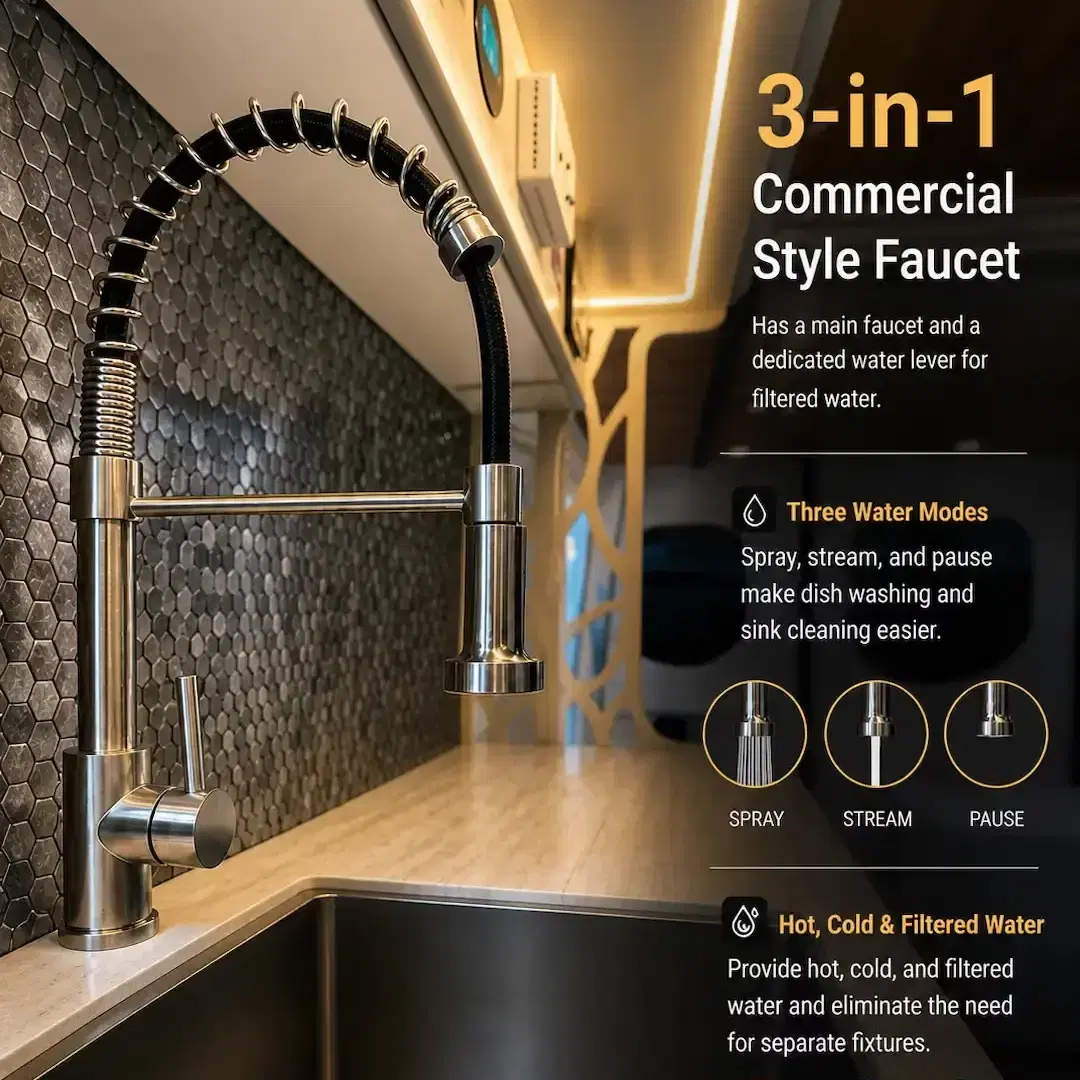 3-in-1 Commercial Style Faucet