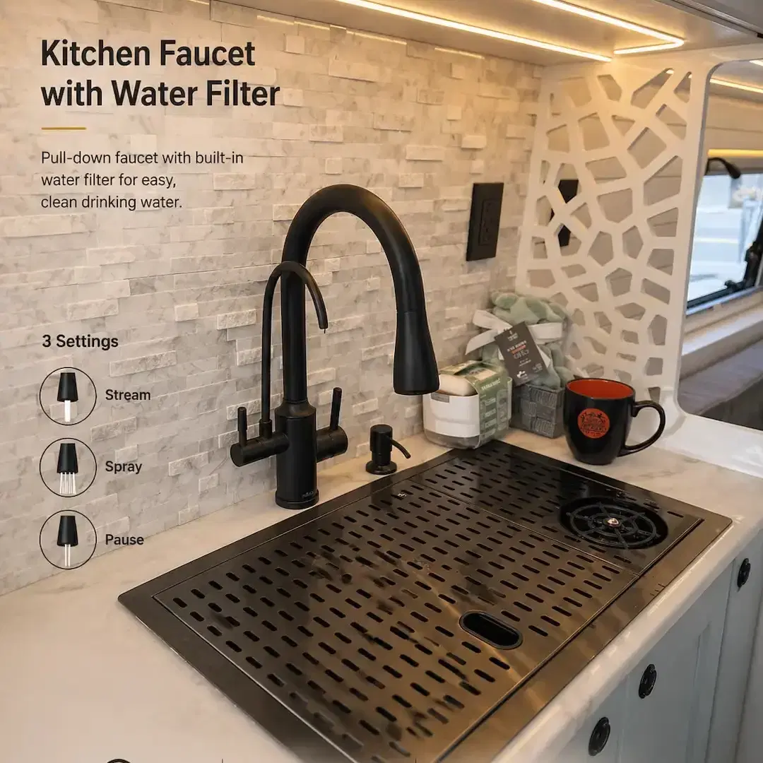 Kitchen Faucet with Water Filter