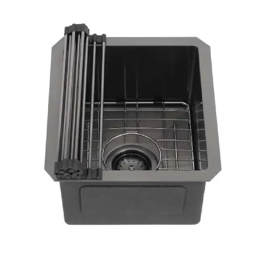 13"x15" Gunmetal Under Counter Bar Kitchen Sink