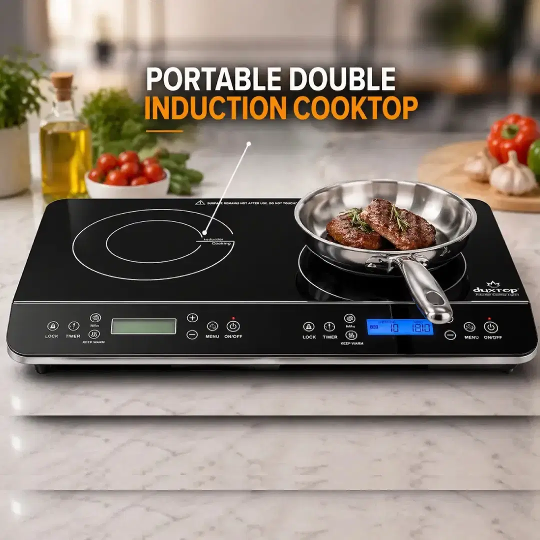 Portable Double Induction Cooktop
