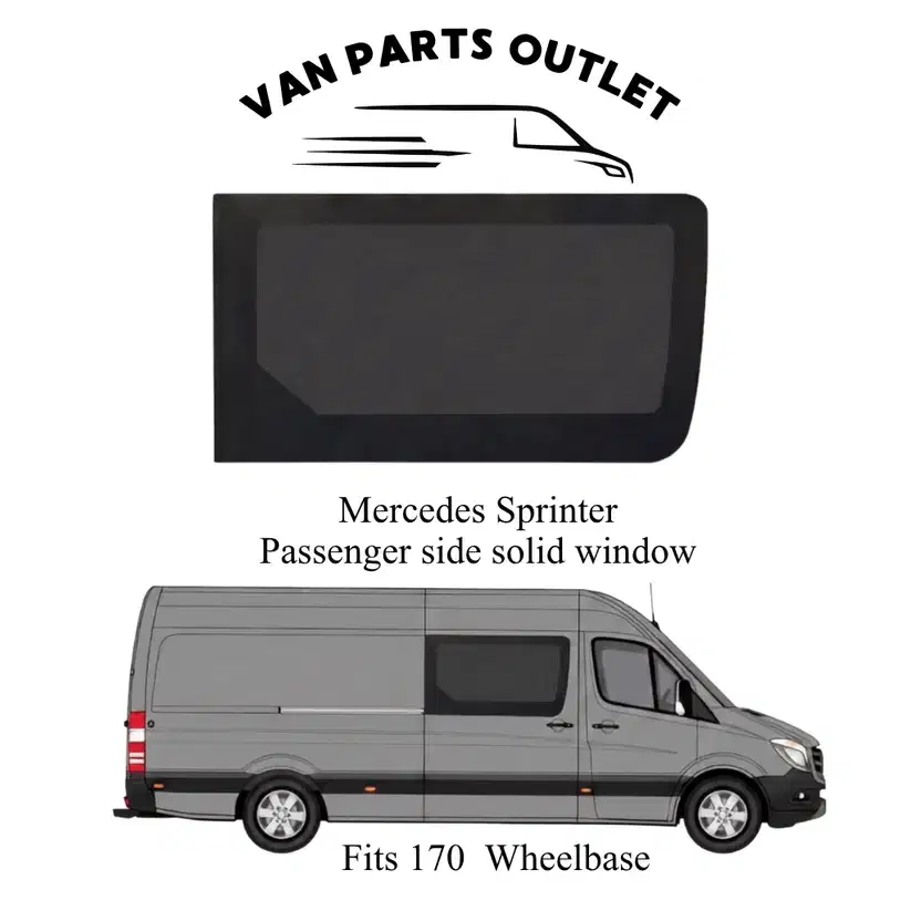 Glacier View 170 Sprinter Passenger Side Solid Window