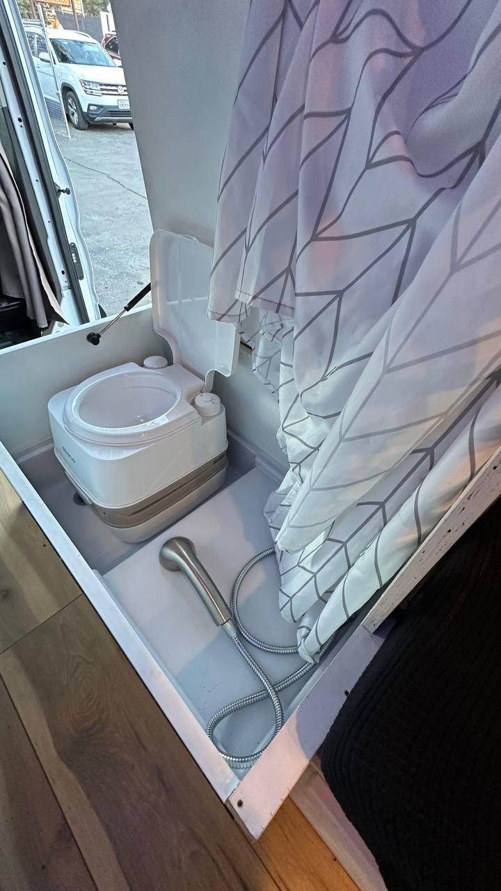 Shower in a Bench